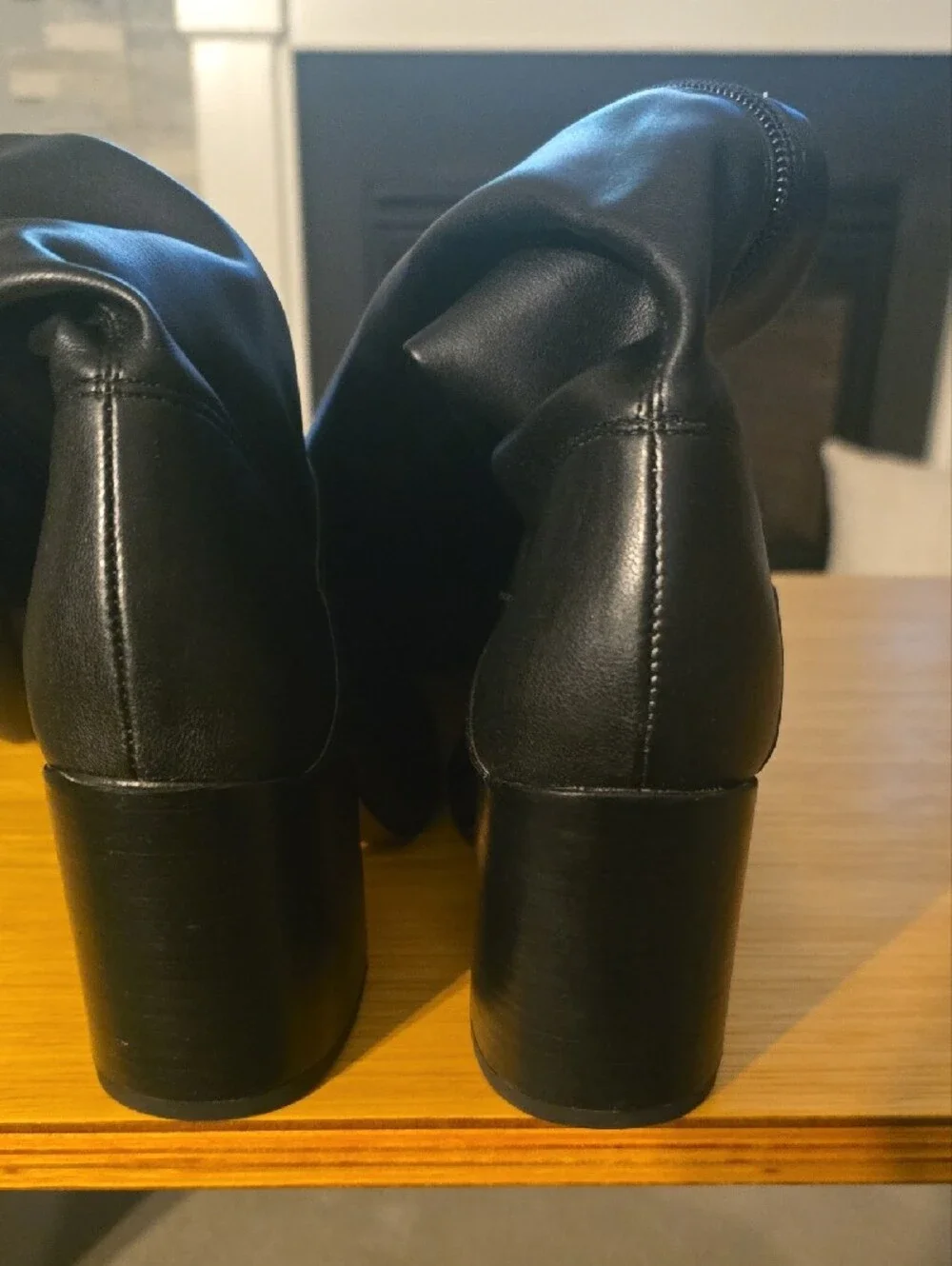 Franco Sarto Black Over-the-Knee Leather Boots